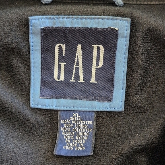 GAP Mens XL Zip Up Lightweight Jacket Black Contemporary Minimalist Casual - Picture 7 of 7